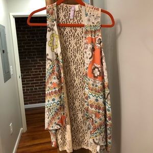 Francesca’s Colorful Lace Vest